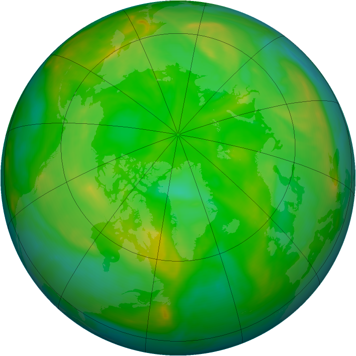 Arctic ozone map for 24 June 2005